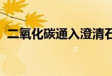 二氧化碳通入澄清石灰水先变浑浊后变澄清