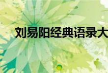 刘易阳经典语录大全（刘易阳经典语录）