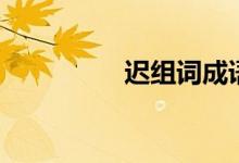 迟组词成语（迟组词语）