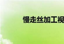 慢走丝加工视频（慢走丝加工）