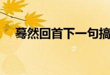 蓦然回首下一句搞笑（蓦然回首下一句）