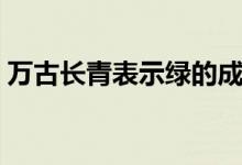 万古长青表示绿的成语（万古长青表示绿的）