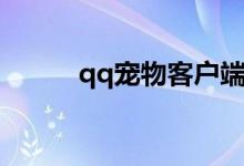 qq宠物客户端（qq宠物打不开）