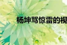 杨坤骂惊雷的视频（杨坤骂谢霆锋）