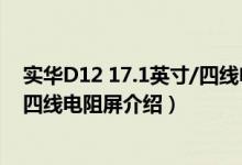 实华D12 17.1英寸/四线电阻屏（关于实华D12 17.1英寸/四线电阻屏介绍）
