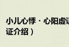 小儿心悸・心阳虚证(关于小儿心悸・心阳虚证介绍)