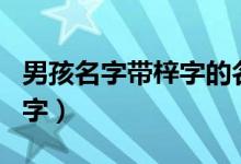 男孩名字带梓字的名字（男孩带梓字最好听名字）