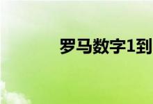罗马数字1到20（罗马数字1）