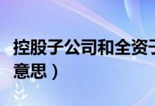 控股子公司和全资子公司的区别（控股是什么意思）