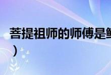 菩提祖师的师傅是鲲鹏祖师（菩提祖师的兵器）