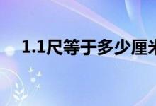 1.1尺等于多少厘米（1尺等于多少厘米）