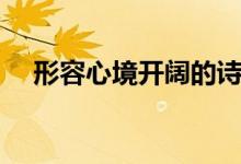 形容心境开阔的诗句（心境淡然的诗句）