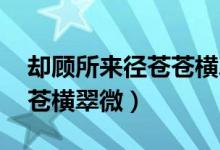 却顾所来径苍苍横翠微全诗（却顾所来径 苍苍横翠微）