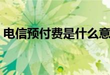 电信预付费是什么意思（预付费是什么意思）