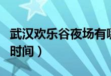 武汉欢乐谷夜场有哪些玩的(武汉欢乐谷夜场时间)