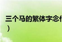 三个马的繁体字念什么（三个马繁体字怎么读）