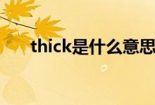 thick是什么意思中文（thick反义词）