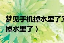 梦见手机掉水里了又捞出来还能用（梦见手机掉水里了）