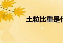 土粒比重是什么（土粒比重）