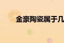 金豪陶瓷属于几线品牌（金豪陶瓷）