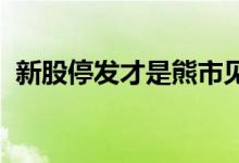 新股停发才是熊市见底的铁证!（新股停发）