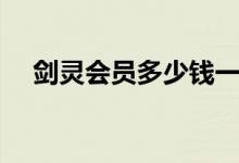剑灵会员多少钱一年（剑灵会员多少钱）