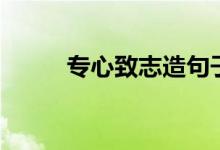 专心致志造句子（专心致志造句）