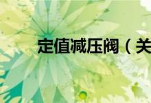 定值减压阀（关于定值减压阀介绍）