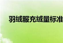 羽绒服充绒量标准多少（羽绒服充绒量）