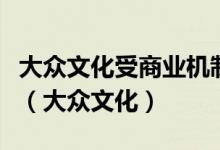 大众文化受商业机制的制约不具有美育的效能（大众文化）