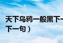 天下乌鸦一般黑下一句谚语（天下乌鸦一般黑下一句）