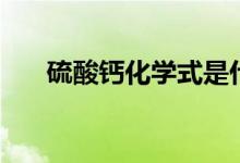 硫酸钙化学式是什么（硫酸钙化学式）
