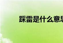 踩雷是什么意思网络用语（踩雷）