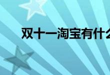双十一淘宝有什么活动（双十一淘宝）