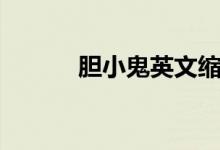 胆小鬼英文缩写（胆小鬼英文）