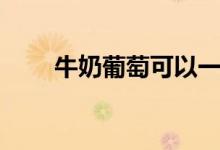 牛奶葡萄可以一起吃吗（牛奶葡萄）