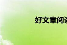 好文章阅读网（好文章）