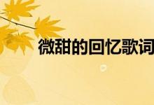 微甜的回忆歌词含义（微甜的回忆）