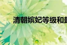清朝嫔妃等级和封号(清朝嫔妃等级)
