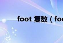 foot 复数（foot复数形式是什么）