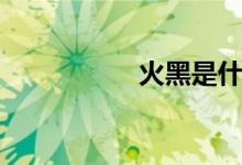 火黑是什么字（火黑）