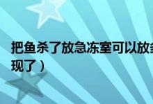 把鱼杀了放急冻室可以放多久（男子把鱼放干冰冷冻 奇迹出现了）