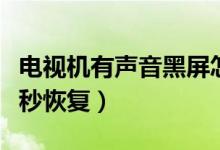 电视机有声音黑屏怎么解决（乐视电视黑屏一秒恢复）
