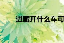 进藏开什么车可靠（进藏开什么车）