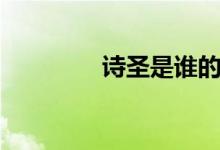 诗圣是谁的称号（诗圣是）