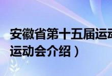 安徽省第十五届运动会（关于安徽省第十五届运动会介绍）