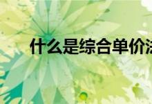 什么是综合单价法（什么是综合单价）