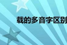 载的多音字区别（载的多音字组词）