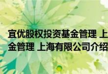 宜优股权投资基金管理 上海有限公司（关于宜优股权投资基金管理 上海有限公司介绍）