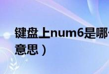 键盘上num6是哪个键（键盘上num是什么意思）